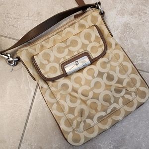 Coach Tan and Brown Crossbody Purse